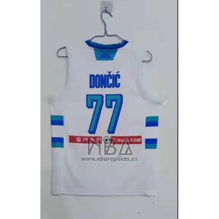 Camiseta Slovenia Luka Doncic NO 77 Tokyo 2021 Blanco2